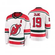 Camiseta Hockey Nino New Jersey Devils Travis Zajac Alterno Breakaway Blanco