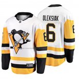 Camiseta Hockey Pittsburgh Penguins Jamie Oleksiak 2019 Segunda Breakaway Blanco