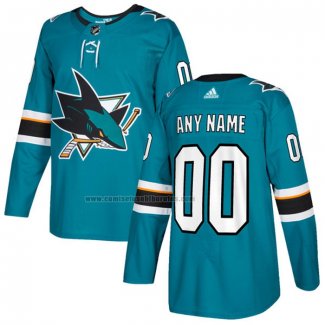 Camiseta Hockey San Jose Sharks Personalizada Primera Azul