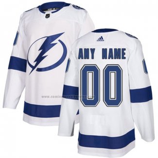 Camiseta Hockey Tampa Bay Lightning Personalizada Segunda Blanco