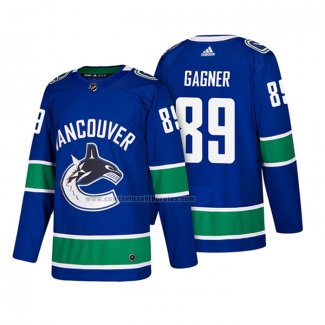 Camiseta Hockey Vancouver Canucks Sam Gagner Autentico Primera 2018 Azul