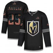 Camiseta Hockey Vegas Golden Knights Stefan Matteau 2020 USA Flag Negro