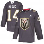 Camiseta Vegas Golden Knights Nicolas Hague Dia De Los Muertos Gris