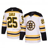 Camiseta Hockey Boston Bruins Brandon Carlo Autentico Segunda Blanco