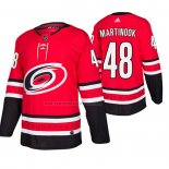 Camiseta Hockey Carolina Hurricanes Jordan Martinook Primera Autentico Rojo