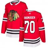 Camiseta Hockey Chicago Blackhawks Dennis Rasmussen Primera Autentico Rojo