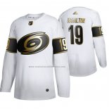 Camiseta Hockey Golden Edition Carolina Hurricanes Dougie Hamilton Autentico Blanco