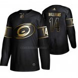 Camiseta Hockey Golden Edition Carolina Hurricanes Justin Williams Autentico Negro