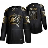 Camiseta Hockey Golden Edition Columbus Blue Jackets David Savard Autentico Negro