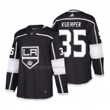 Camiseta Hockey Los Angeles Kings Darcy Kuemper Autentico Primera 2018 Negro