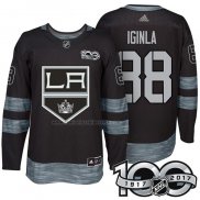 Camiseta Hockey Los Angeles Kings Jarome Iginla 1917-2017 100th Aniversario Negro