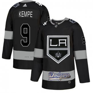 Camiseta Hockey Los Angeles Kings Kempe City Joint Name Stitched Negro