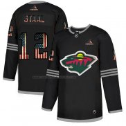 Camiseta Hockey Minnesota Wild Eric Staal 2020 USA Flag Negro