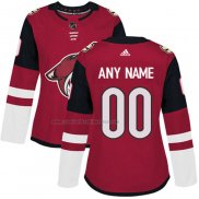 Camiseta Hockey Mujer Arizona Coyotes Personalizada Primera Rojo