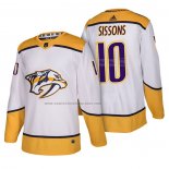 Camiseta Hockey Nashville Predators Colton Sissons Autentico Segunda 2018 Blanco