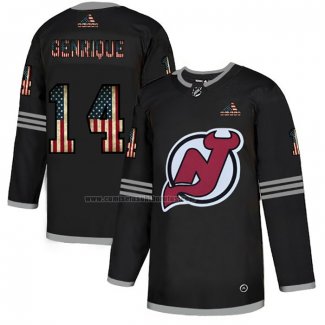 Camiseta Hockey New Jersey Devils Genrique 2020 USA Flag Negro