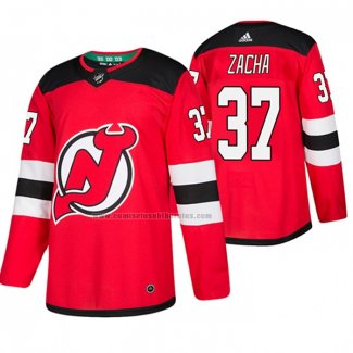 Camiseta Hockey New Jersey Devils Pavel Zacha Primera Autentico Rojo