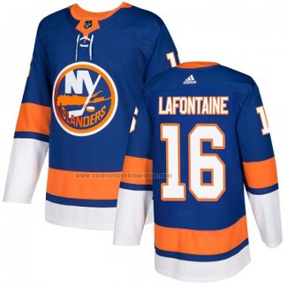 Camiseta Hockey New York Islanders Pat Lafontaine Primera Autentico Azul