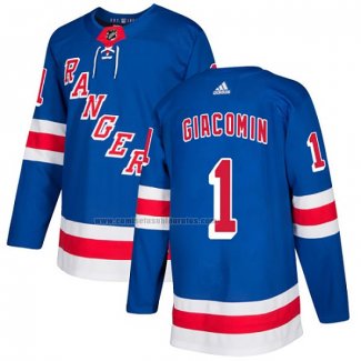 Camiseta Hockey New York Rangers Eddie Giacomin Primera Autentico Azul