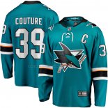 Camiseta Hockey San Jose Sharks Logan Couture Primera Breakaway Verde