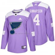 Camiseta Hockey St Louis Blues Carl Gunnarsson 2018 Fights Cancerjpg Violeta