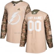 Camiseta Hockey Tampa Bay Lightning Personalizada Autentico 2017 Veterans Day Camuflaje