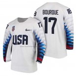 Camiseta Hockey USA Chris Bourque 2018 Olympic Blanco