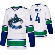 Camiseta Hockey Vancouver Canucks Josh Teves 2019-20 Segunda Autentico Blanco