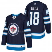 Camiseta Hockey Winnipeg Jets Bryan Little Autentico Primera 2018 Azul