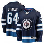 Camiseta Hockey Winnipeg Jets Logan Stanley Primera Premier Breakaway Azul