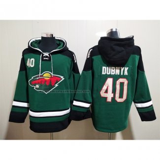 Sudaderas con Capucha Minnesota Wild Devan Dubnyk Verde