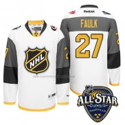 Camiseta Hockey 2016 All Star Carolina Hurricanes Justin Faulk Blanco