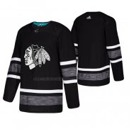 Camiseta Hockey 2019 All Star Chicago Blackhawks Blank Negro