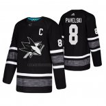 Camiseta Hockey 2019 All Star San Jose Sharks Joe Pavelski Negro2