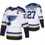 Camiseta Hockey 2020 All Star St. Louis Blues Alex Pietrangelo Segunda Autentico Blanco