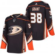 Camiseta Hockey Anaheim Ducks Derek Grant Primera Autentico 2018 Negro