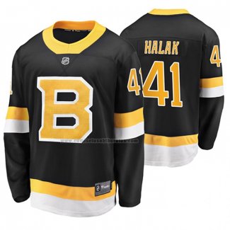 Camiseta Hockey Boston Bruins Jaroslav Halak Alterno Premier Breakaway Negro