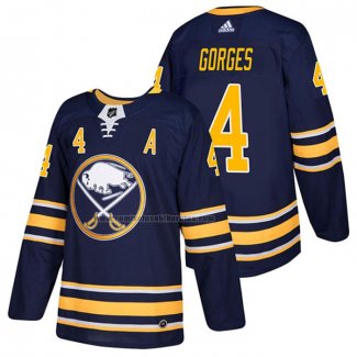 Camiseta Hockey Buffalo Sabres Josh Gorges Primera Autentico 2018 Azul