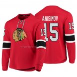 Camiseta Hockey Chicago Blackhawks Artem Anisimov Platinum Rojo