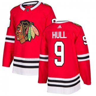 Camiseta Hockey Chicago Blackhawks Bobby Hull Primera Autentico Rojo