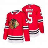 Camiseta Hockey Chicago Blackhawks Connor Murphy Primera Autentico 2018 Rojo