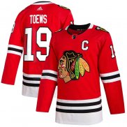 Camiseta Hockey Chicago Blackhawks Jonathan Toews Primera Autentico Rojo