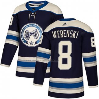 Camiseta Hockey Columbus Blue Jackets Zach Werenski Alterno Autentico Azul