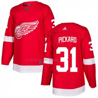 Camiseta Hockey Detroit Red Wings Calvin Pickard Primera Autentico Rojo