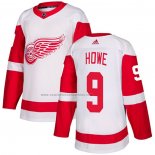 Camiseta Hockey Detroit Red Wings Gordie Howe Road Autentico Blanco