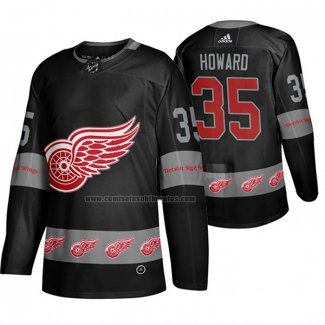 Camiseta Hockey Detroit Red Wings Jimmy Howard Breakaway Negro