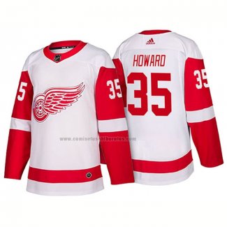 Camiseta Hockey Detroit Red Wings Jimmy Howard New Outfitted 2018 Blanco