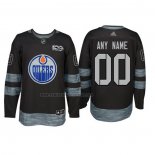 Camiseta Hockey Edmonton Oilers Personalizada Negro