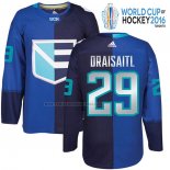 Camiseta Hockey Europa Leon Draisaitl Premier 2016 World Cup Azul