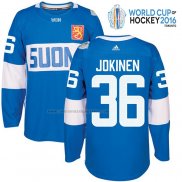 Camiseta Hockey Finlandia Jussi Jokinen Premier 2016 World Cup Azul